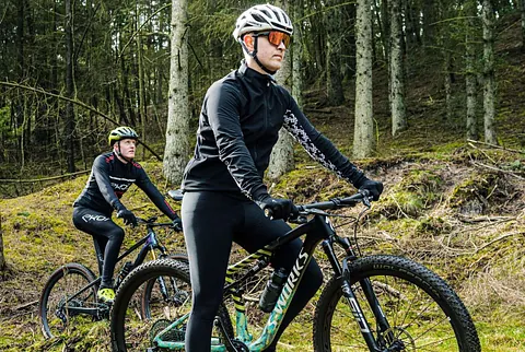 Man stretching his legs