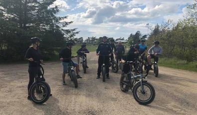 Man stretching his legs